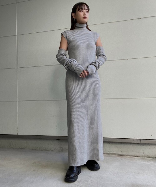 AMAIL（アマイル）の「Chameleon maxi op（ワンピース・レディース・ブラック/グレー/グリーン・FREE）」の5枚目の写真