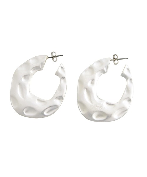 Settimissimo(セッティミッシモ)の「マットエンボスデザインフープピアス(ピアス(両耳用)・レディース・シルバー/ゴールド・FREE)」の6枚目の写真