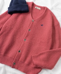 【BEVERLY HILLS POLO CLUB/ビバリーヒルズポロクラブ】ワンポイント刺繍 モヘアタッチ ニットカーディガン/ ビッグシルエット