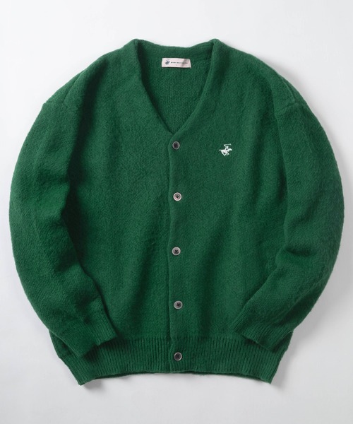 BEVERLY HILLS POLO CLUB(ビバリーヒルズポロクラブ)の「【BEVERLY HILLS POLO CLUB/ビバリーヒルズポロクラブ】ワンポイント刺繍 モヘアタッチ ニットカーディガン/ ビッグシルエット(カーディガン/ボレロ・レディース・チャコールグレー/ネイビー/ピンク/モカ/オレンジ/グリーン/ライトグリーン・M/L)」の11枚目の写真
