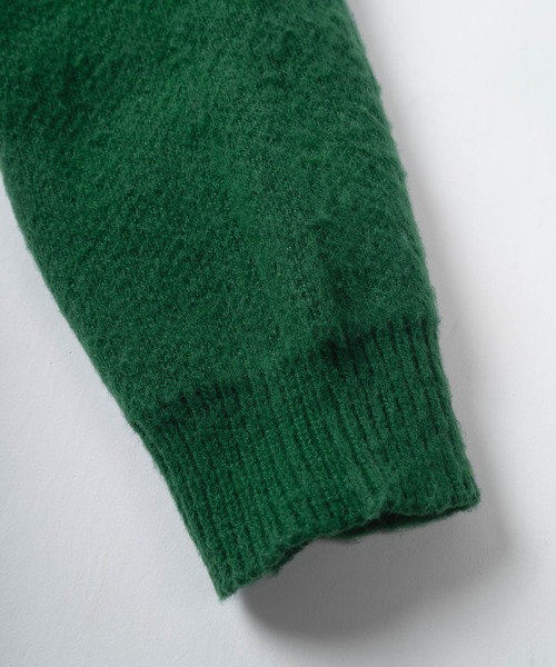 BEVERLY HILLS POLO CLUB(ビバリーヒルズポロクラブ)の「【BEVERLY HILLS POLO CLUB/ビバリーヒルズポロクラブ】ワンポイント刺繍 モヘアタッチ ニットカーディガン/ ビッグシルエット(カーディガン/ボレロ・レディース・チャコールグレー/ネイビー/ピンク/モカ/オレンジ/グリーン/ライトグリーン・M/L)」の15枚目の写真