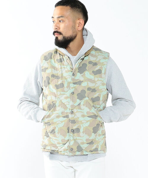 REMI RELIEF(レミレリーフ)の「REMI RELIEF × BEAMS PLUS / 別注 Camouflage Down Vest(ベスト・メンズ・その他・SMALL/MEDIUM/LARGE/X-LARGE)」の3枚目の写真