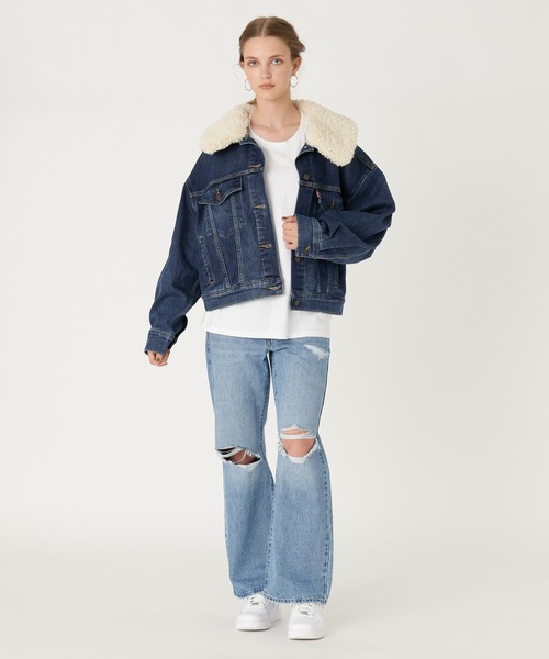 ボナム　BONUM Levi's リーバイス　ライトブルー　デニム　ジャケット Levi's/Denim Boa Jacket（リーバイス デニムボアジャケット