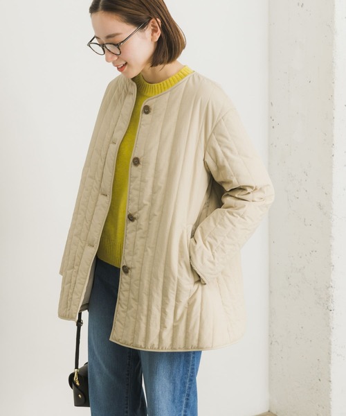 URBAN RESEARCH（アーバンリサーチ）の「『UR TECH』中綿タテキルトCOAT（ダウンジャケット/コート・レディース・ホワイト/ブラック/グレー系その他・FREE）」の3枚目の写真