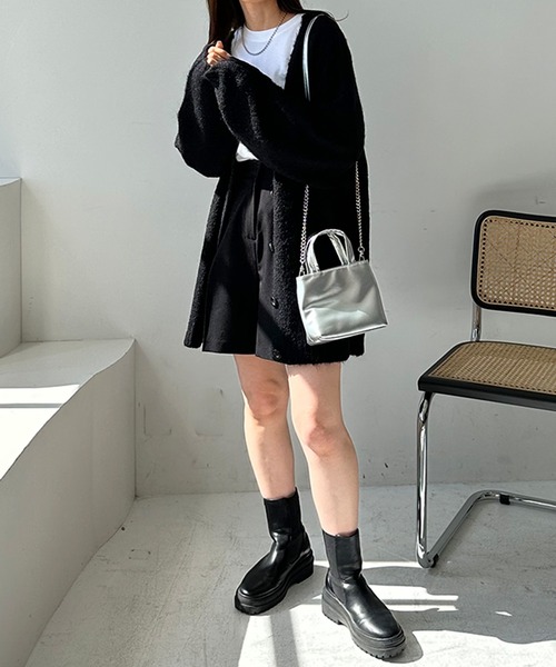 LE MORE（リモア）の「シャギーニットカーディガン（カーディガン/ボレロ・レディース・ベージュ/アイボリー/グリーン/ピンク/ブルー/ブラック/グレー・FREE）」の22枚目の写真