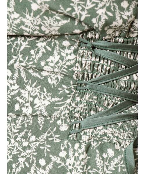 LAGUNAMOON（ラグナムーン）の「フラワーサイドレースアップワンピース（ワンピース・レディース・ホワイト/ブラック/グリーン・SMALL/MEDIUM）」の4枚目の写真