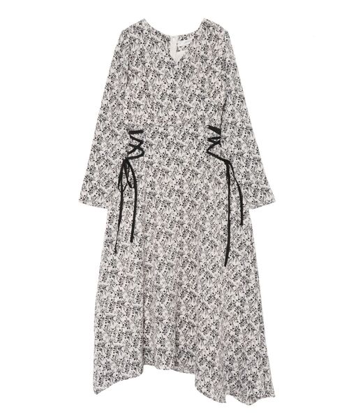 LAGUNAMOON（ラグナムーン）の「フラワーサイドレースアップワンピース（ワンピース・レディース・ホワイト/ブラック/グリーン・SMALL/MEDIUM）」の17枚目の写真