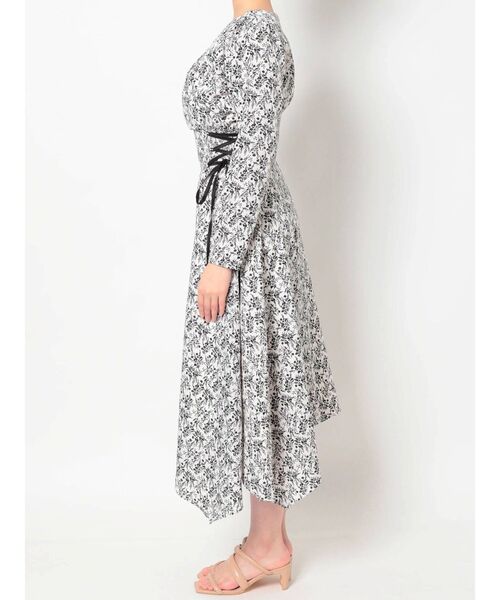 LAGUNAMOON（ラグナムーン）の「フラワーサイドレースアップワンピース（ワンピース・レディース・ホワイト/ブラック/グリーン・SMALL/MEDIUM）」の7枚目の写真