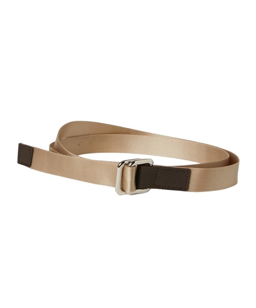 KATHARINE HAMNETT LONDON （キャサリンハムネットロンドン）の「KATHARINE HAMNETT LONDON/キャサリンハムネットロンドン ＜WEB限定＞ NYLONG LEATHER COMBI RIBBON BELT（ベルト・メンズ・カーキ/ベージュ/ブラック・FREE）」の10枚目の写真
