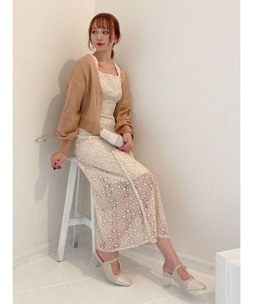 dazzlin（ダズリン）の「ジュエルレースタックワンピース（ドレス
