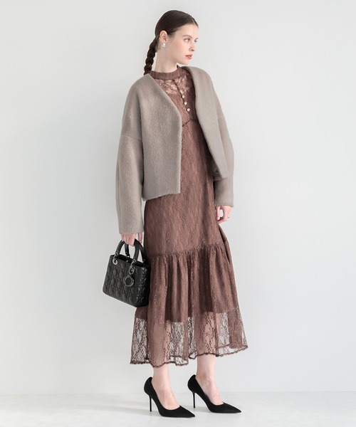 Leja（レジャ）の「【LEJA】ドレスに合うアウター Vネックショート