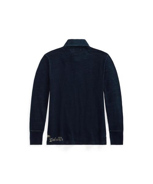 RRL（ダブル アール エル）の「インディゴ フレンチ テリー ラグビー シャツ（ポロシャツ・メンズ・ネイビー系1・M/L/S/XS/XL/XXL）」の8枚目の写真
