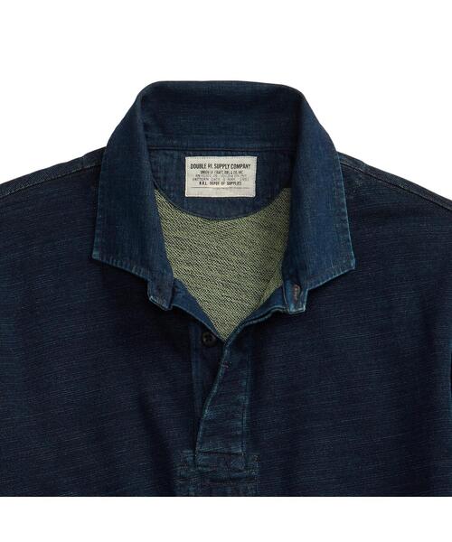 RRL（ダブル アール エル）の「インディゴ フレンチ テリー ラグビー シャツ（ポロシャツ・メンズ・ネイビー系1・M/L/S/XS/XL/XXL）」の9枚目の写真