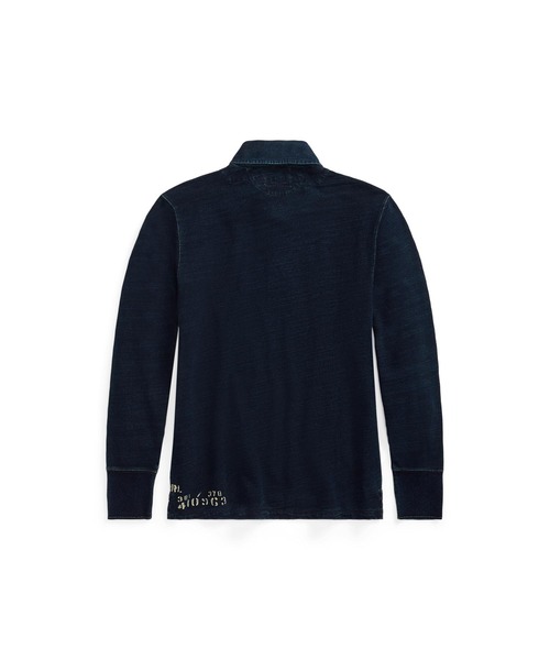 RRL（ダブル アール エル）の「インディゴ フレンチ テリー ラグビー シャツ（ポロシャツ・メンズ・ネイビー系1・M/L/S/XS/XL/XXL）」の2枚目の写真