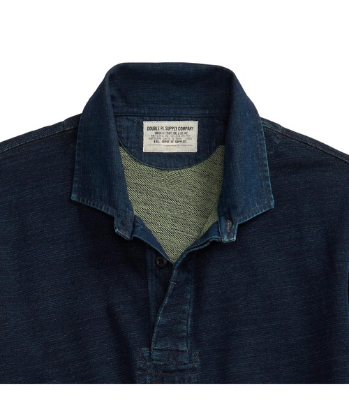 RRL（ダブル アール エル）の「インディゴ フレンチ テリー ラグビー シャツ（ポロシャツ・メンズ・ネイビー系1・M/L/S/XS/XL/XXL）」の3枚目の写真