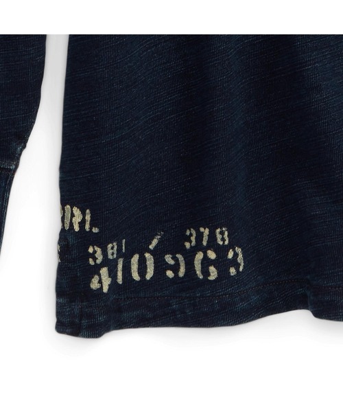 RRL（ダブル アール エル）の「インディゴ フレンチ テリー ラグビー シャツ（ポロシャツ・メンズ・ネイビー系1・M/L/S/XS/XL/XXL）」の4枚目の写真