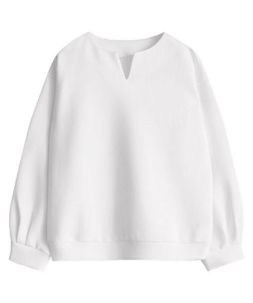 Pierrot(ピエロ)の「ダンボールキーネックプルオーバー(Tシャツ/カットソー・レディース・ネイビー/オフホワイト/ベージュ系その他・M/L)」の11枚目の写真