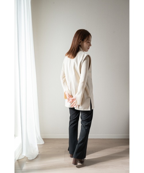 Amourire(アムリール)の「【yumi.コラボ】センタースリットフレアパンツ(その他パンツ・レディース・ピンク/ブラック/モカ・S/M)」の6枚目の写真