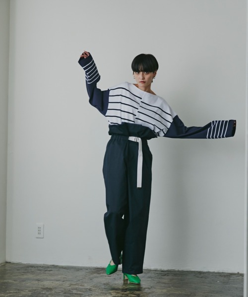 mici(ミチ)の「(mici)フリルウエストパンツ(その他パンツ・レディース・ベージュ/ネイビー・SMALL/MEDIUM)」の16枚目の写真