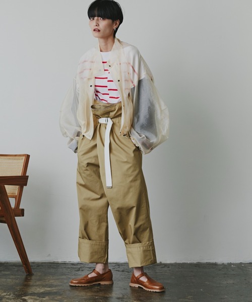 mici(ミチ)の「(mici)フリルウエストパンツ(その他パンツ・レディース・ベージュ/ネイビー・SMALL/MEDIUM)」の6枚目の写真