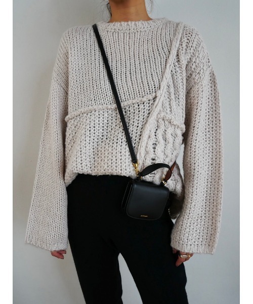 TRUNC（トランクエイティーエイト）の「Mix Stitch Knit Pullover（ニット/セーター・レディース・オレンジ/ホワイト/ブラック/グレー・FREE）」の15枚目の写真