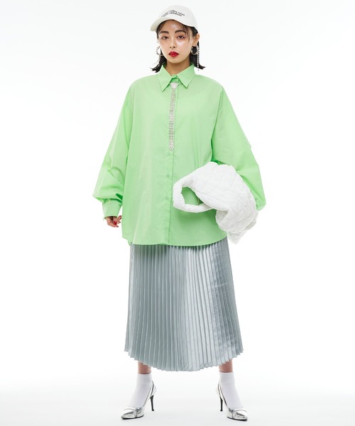 Narcissus（ナルシス）の「【Narcissus】カラーシャツ（シャツ/ブラウス・レディース・イエロー/グリーン・FREE）」の3枚目の写真