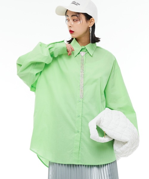 Narcissus（ナルシス）の「【Narcissus】カラーシャツ（シャツ/ブラウス・レディース・イエロー/グリーン・FREE）」の20枚目の写真