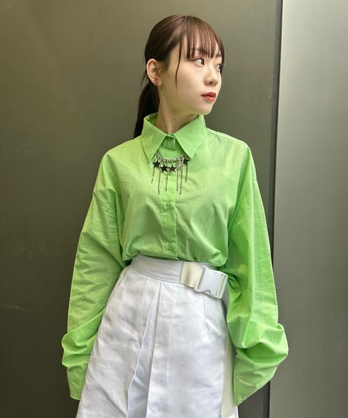 Narcissus（ナルシス）の「【Narcissus】カラーシャツ（シャツ/ブラウス・レディース・イエロー/グリーン・FREE）」の19枚目の写真