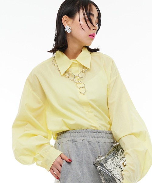 Narcissus（ナルシス）の「【Narcissus】カラーシャツ（シャツ/ブラウス・レディース・イエロー/グリーン・FREE）」の16枚目の写真