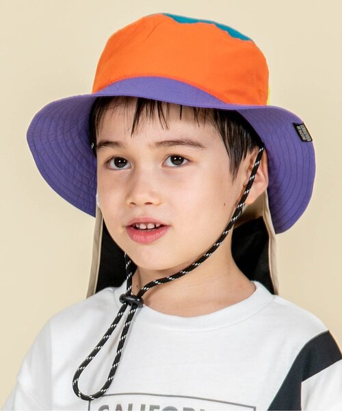 F.O.KIDS（エフオーキッズ）の「アウトドアハット（ハット・キッズ・ネイビー/ブラック/オレンジ/キナリ/ブラウン/カモフラージュ・52/56/50/54）」の5枚目の写真