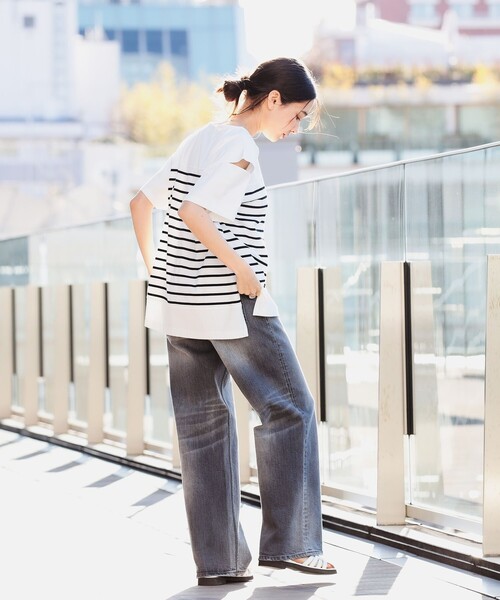 B:MING by BEAMS（ビーミングバイビームス）の「B:MING by BEAMS / カットアウト プルオーバー Tシャツ（Tシャツ/カットソー・レディース・ラベンダー/ホワイト×ブラック/スミクロ/ホワイト×ブルー/グリーン系その他4/その他2・FREE）」の21枚目の写真