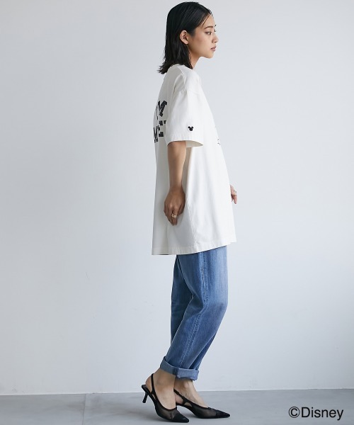 Disney(ディズニー)の「<大きいサイズ>ディズニー ミッキー/ピグメント染ヴィンテージ風Tシャツ シックスタイル(Tシャツ/カットソー・レディース・モカ/チャコール/オフホワイト・L/LL/3L/4L/5L)」の20枚目の写真
