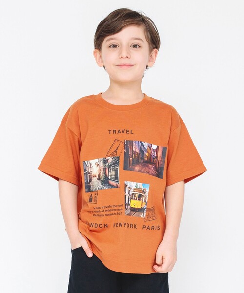 BRANSHES(ブランシェス)の「【bコレ】グラフィック半袖Tシャツ(Tシャツ/カットソー・キッズ・チャコールグレー/ライトグレー/ベージュ/ネイビー/グレー/オレンジ/グリーン/アイボリー/ブルーグレー/カラフル/ブラック/マスタード・90/130/150/120/160/140/100/110)」の11枚目の写真