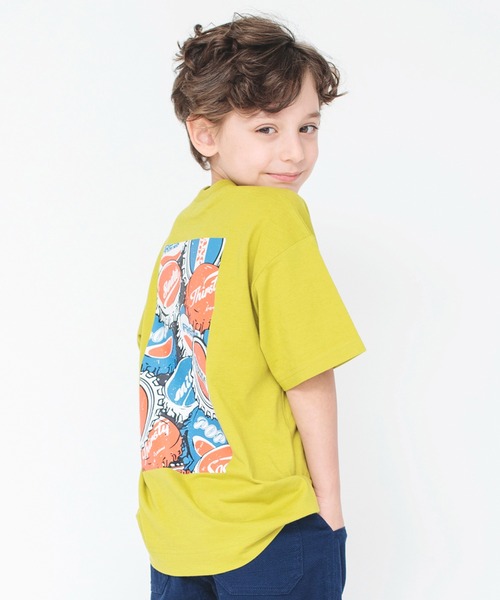 BRANSHES(ブランシェス)の「【bコレ】グラフィック半袖Tシャツ(Tシャツ/カットソー・キッズ・チャコールグレー/ライトグレー/ベージュ/ネイビー/グレー/オレンジ/グリーン/アイボリー/ブルーグレー/カラフル/ブラック/マスタード・90/130/150/120/160/140/100/110)」の10枚目の写真