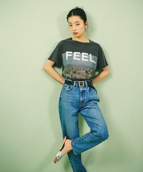 ADAM ET ROPE'（アダムエロペ）の「【REMI RELIEF】SP加工Tシャツ(FEEL)（Tシャツ/カットソー・レディース・ブラック/ベージュ・S）」の20枚目の写真