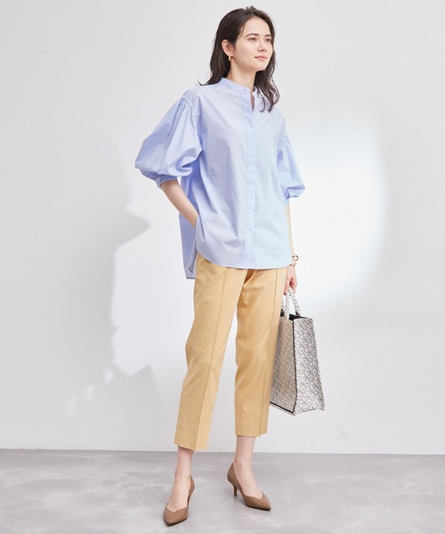 ROPE'（ロペ）の「ギャザースリーブブラウス（シャツ/ブラウス・レディース・ホワイト系その他/サックスブルー/ホワイト・38）」の16枚目の写真