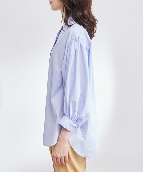 ROPE'（ロペ）の「ギャザースリーブブラウス（シャツ/ブラウス・レディース・ホワイト系その他/サックスブルー/ホワイト・38）」の19枚目の写真