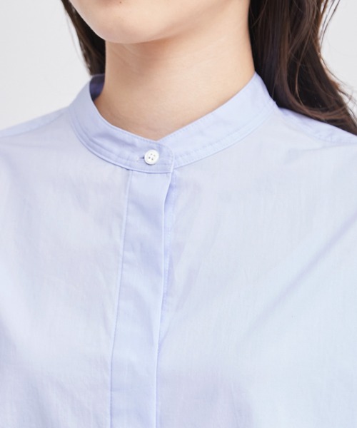 ROPE'（ロペ）の「ギャザースリーブブラウス（シャツ/ブラウス・レディース・ホワイト系その他/サックスブルー/ホワイト・38）」の5枚目の写真