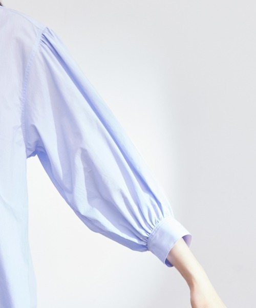ROPE'（ロペ）の「ギャザースリーブブラウス（シャツ/ブラウス・レディース・ホワイト系その他/サックスブルー/ホワイト・38）」の17枚目の写真
