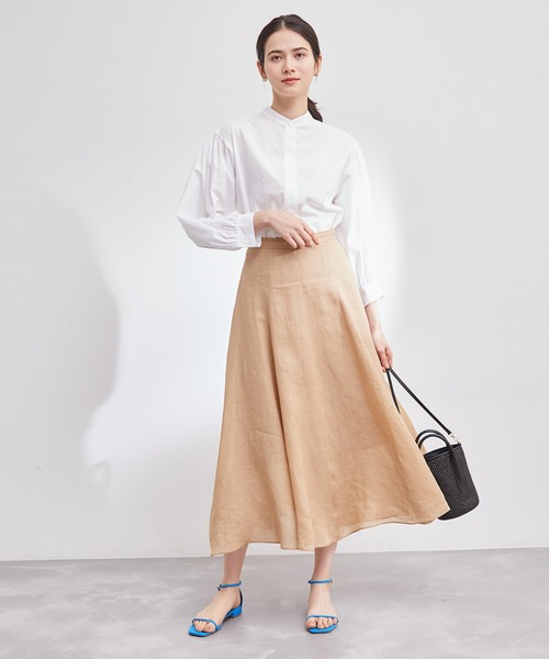 ROPE'（ロペ）の「ギャザースリーブブラウス（シャツ/ブラウス・レディース・ホワイト系その他/サックスブルー/ホワイト・38）」の9枚目の写真