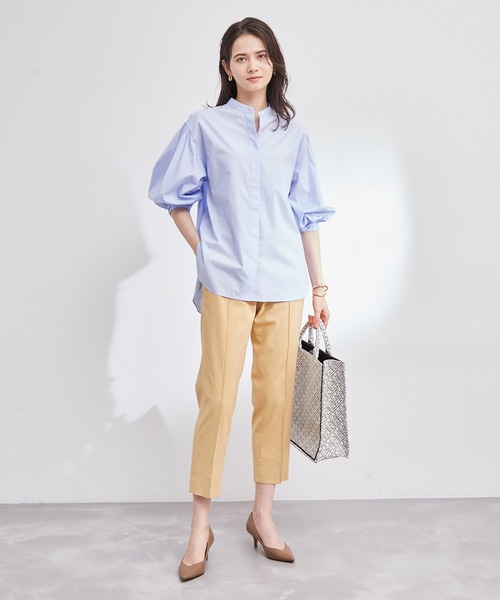 ROPE'（ロペ）の「ギャザースリーブブラウス（シャツ/ブラウス・レディース・ホワイト系その他/サックスブルー/ホワイト・38）」の21枚目の写真