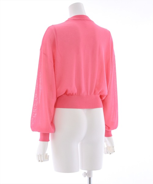 clear（クリア）の「Vネックシアーニットカーディガン （カーディガン/ボレロ・レディース・ピンク/オフホワイト/ブルー/グリーン/イエロー/オレンジ/ブラック・F）」の14枚目の写真