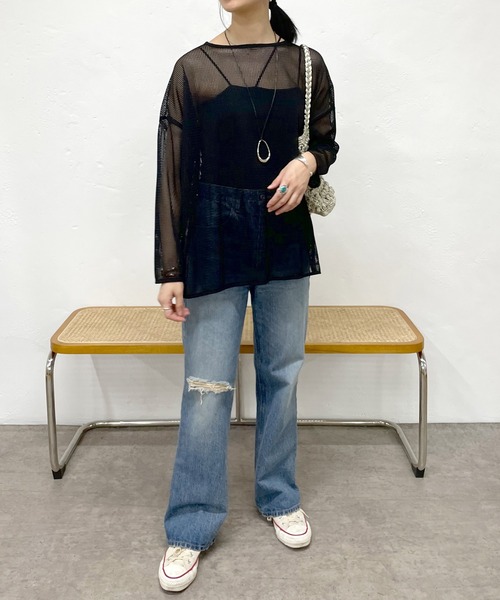 SHENERY（シーナリー）の「ダメージデニムパンツ（デニムパンツ・レディース・ブルー・36/38）」の15枚目の写真