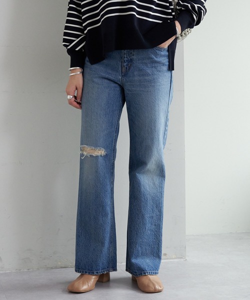 SHENERY（シーナリー）の「ダメージデニムパンツ（デニムパンツ・レディース・ブルー・36/38）」の13枚目の写真