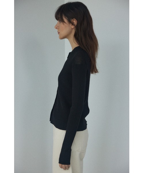 BLACK BY MOUSSY（ブラックバイマウジー）の「sheer cardigan（シアーカーディガン）（カーディガン/ボレロ・レディース・ブラック/ライトベージュ/ライトグリーン・FREE）」の19枚目の写真