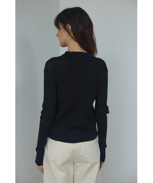 「BLACK BY MOUSSY」 ニットカーディガン FREE ライトブラック レディース BLACK BY MOUSSY | washable rib cardigan (ニット ) |SHEL'TTER