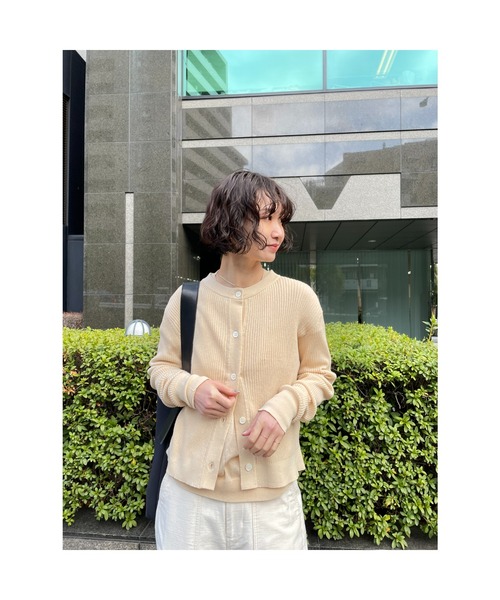 BLACK BY MOUSSY（ブラックバイマウジー）の「sheer cardigan（シアーカーディガン）（カーディガン/ボレロ・レディース・ブラック/ライトベージュ/ライトグリーン・FREE）」の11枚目の写真