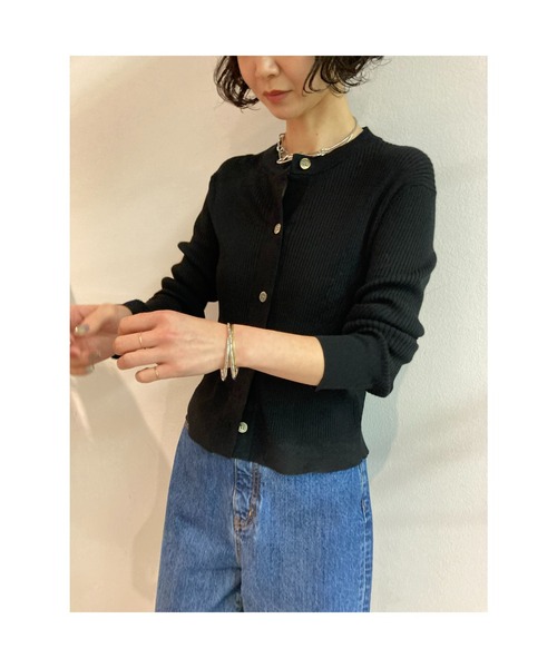 美品】MOUSSY マウジー シアーカーディガン SHEER VELOUR CARDIGAN
