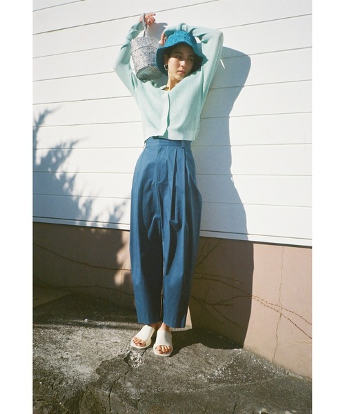 BLACK BY MOUSSY（ブラックバイマウジー）の「sheer cardigan（シアーカーディガン）（カーディガン/ボレロ・レディース・ブラック/ライトベージュ/ライトグリーン・FREE）」の7枚目の写真