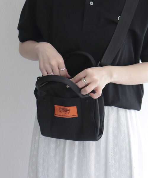 UNIVERSAL OVERALL（ユニバーサルオーバーオール）の「【UNIVERSAL OVERALL/ユニバーサルオーバーオール】ダッフルバッグ（ショルダーバッグ・レディース・ブラック/チャコールグレー/ボルドー・FREE）」の2枚目の写真